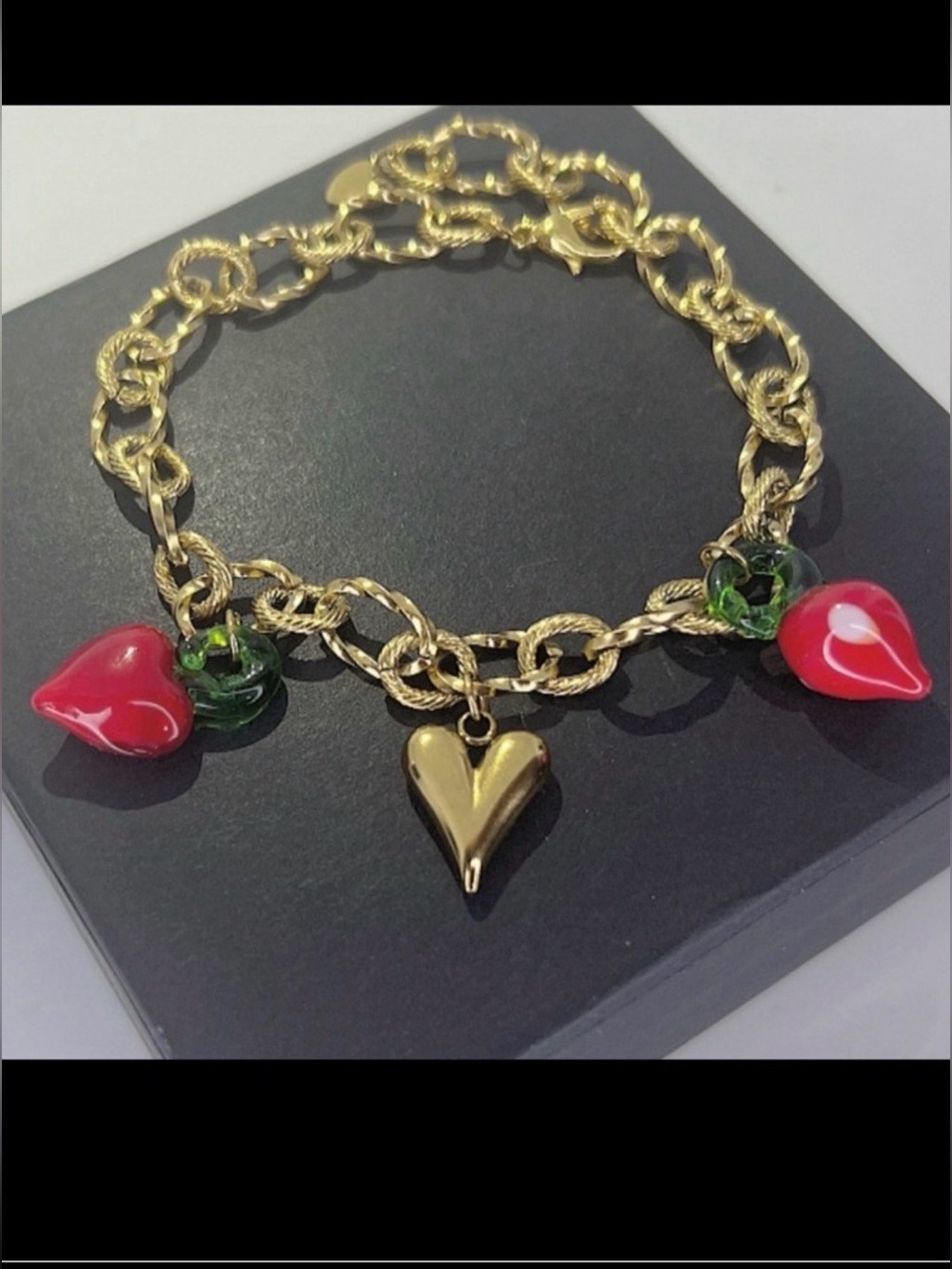 FRUIT SERIES Heart Fruit Charm Chain Bracelet